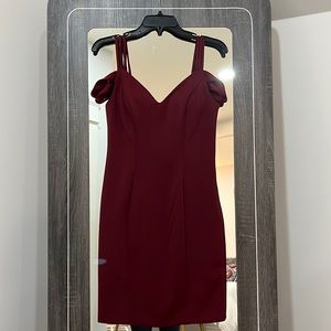 maroon/red mini dress